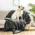 heavyweight flannel pet blanket | sherpa lined dog bed cover | reversible dog blanket for crate | energy saving
