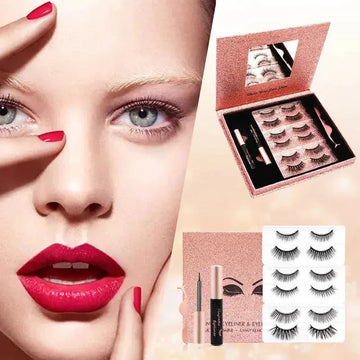 magnetic eyeliner kit | waterproof false lashes | no glue eyelash set | ultrasonic cleaning