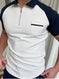 Plaid Zip Knit Polo – Men's Jacquard 5-Style Casual Shirt