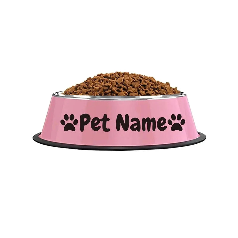 non-slip pet food bowl | personalized name dog bowl | heavy-duty pet water dish | ultrasonic cleaning