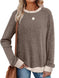 cotton-blend fabric | oversized fit pullover | breathable long sleeve top | energy saving