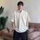 Wheat Ear Jacquard Polo — Men's Relaxed Knit Summer Shirt