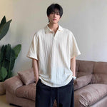 Wheat Ear Jacquard Polo — Men's Relaxed Knit Summer Shirt