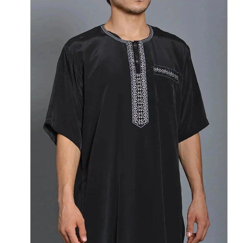 lightweight cotton thobe | breathable prayer robe | long sleeve arabic robe | ultrasonic cleaning