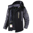 fleece-lined jacket for men | mid-length insulated parka | heavy-duty cold weather coat | ultrasonic cleaning