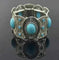 elastic turquoise bracelet | adjustable boho bangle | vintage tribal jewelry | energy saving