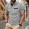 Plaid Jacquard Polo — Loose Fit Slit-Hem Shirt for Active Days