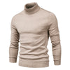 Men's Solid Color Slim Pullover Turtleneck Sweater Winter Casual Tops Clothing Meifu Market