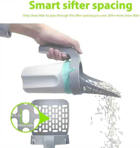 120pcs Dog Poop Bags with Cat Litter Scoop & Dispenser - size reference