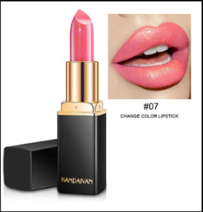 Shiny Metallic Lipstick Pearlescent Color Temperature Change Lipstick Gilt Lipstick Meifu Market