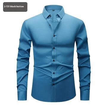 Fashion Personality Four-sided Stretch Shirt Men's Long Sleeve
