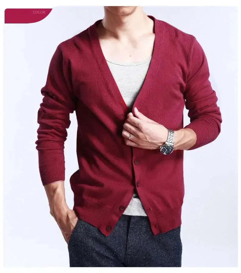 luxury cashmere cardigan | premium mens sweater coat | soft cashmere blend | ultrasonic cleaning