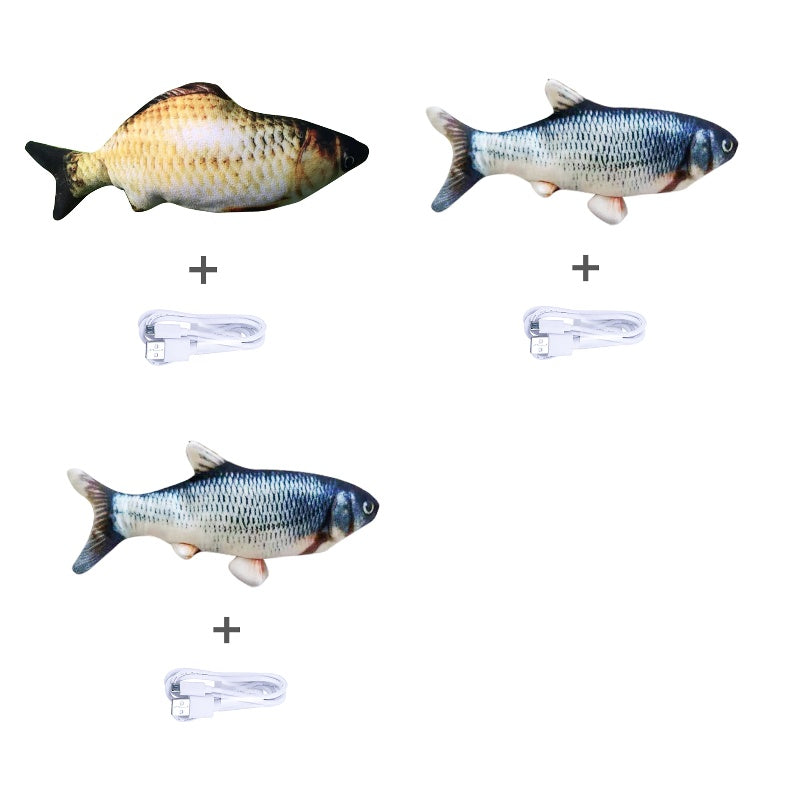 Electric Fish Cat Toy - Jumping Simulation Interactive USB Rechargeable Meifu Market