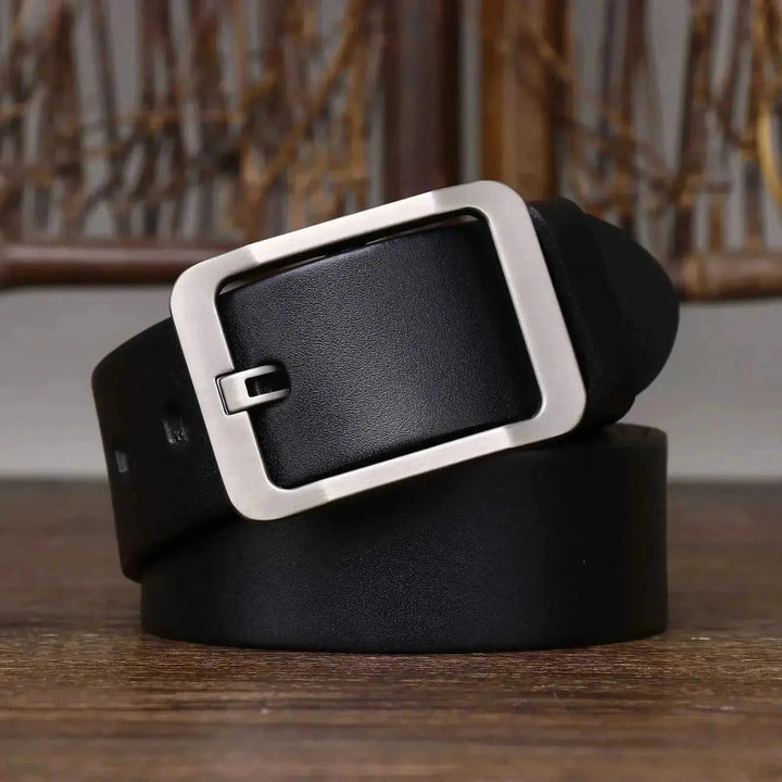 Minimalist Light Luxury Business Belt Pin Buckle Fashion Casual All-matching Black - available style options