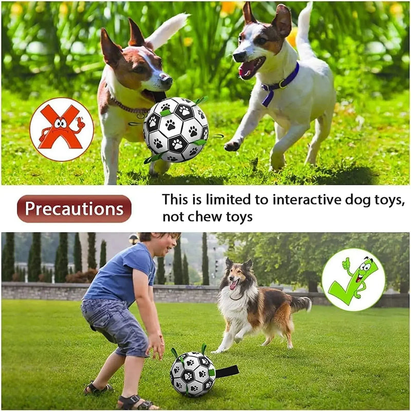 interactive dog football toy | inflatable dog soccer ball | durable pet training toy | energy saving