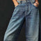 low-waist wide-leg pants | washed denim fabric | high-rise casual trousers | energy saving