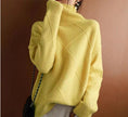 Women's Turtleneck Three-dimensional Rhombus Sweater Meifu Market