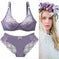 wire-free lace bra | seamless underwear set | push-up padded bra | energy saving