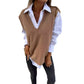 Women's V-neck Knitted Sweater Vest Meifu Market