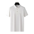 seamless ice silk polo shirt | moisture-wicking polo shirt for men | lightweight summer polo shirt | ultrasonic cleaning