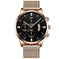 stainless-steel mesh band | 40mm case diameter | sapphire crystal glass | ultrasonic cleaning