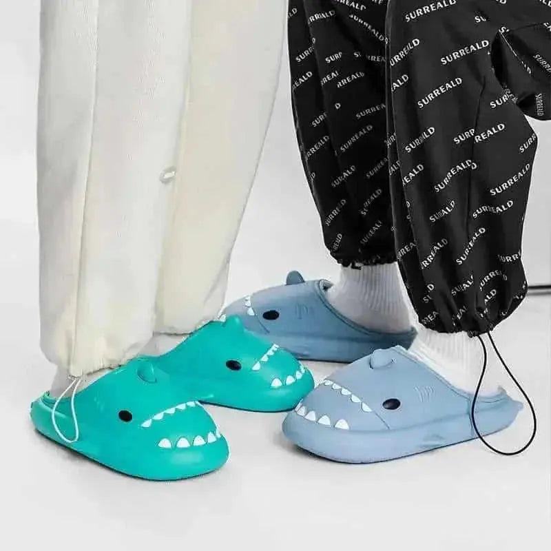 Cartoon Shark Shoes Home Slippers EVA Lovers Slippers Winter Soft Bottom Waterproof Shoes - Meifu Market