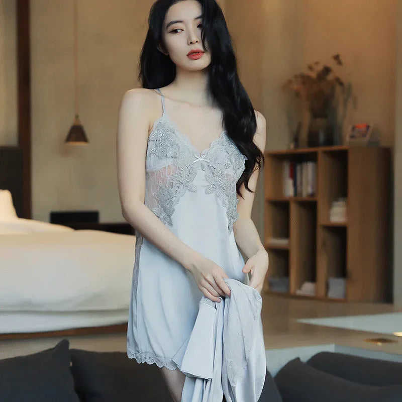 Suspenders Strapless Chest Pad Silk Pajamas Women Meifu Market