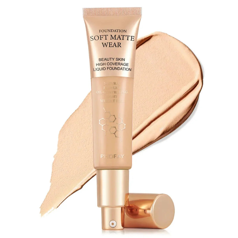 long-lasting matte foundation | waterproof liquid foundation | buildable coverage foundation | ultrasonic cleaning
