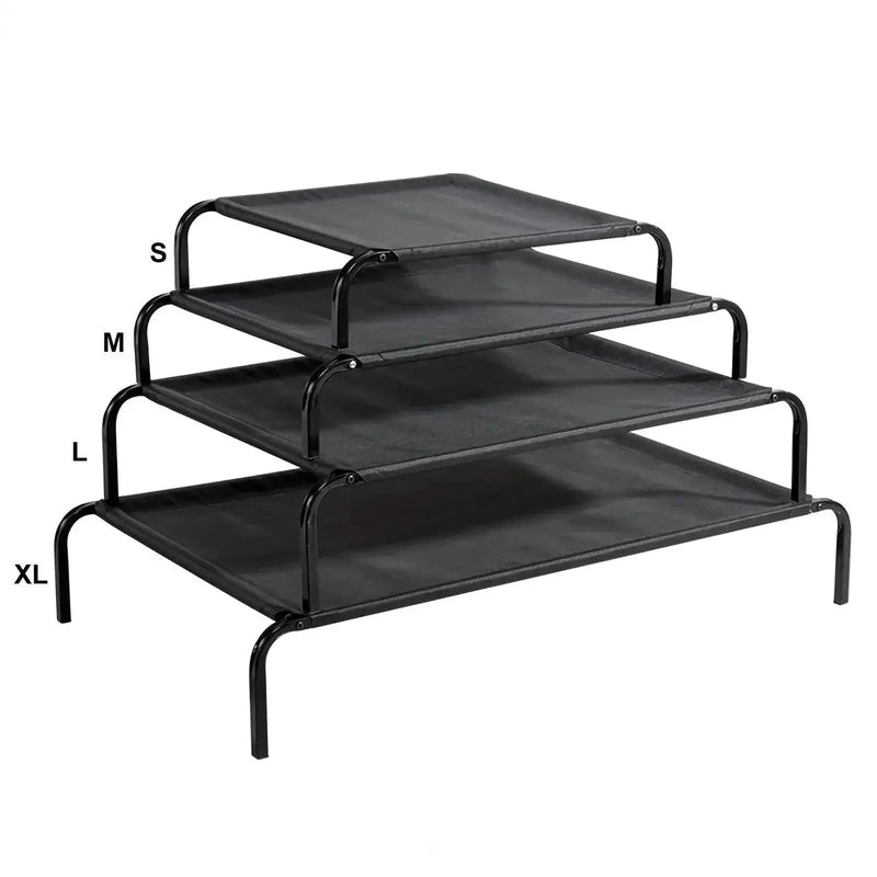 elevated dog bed for camping | heavy-duty aluminum frame dog cot | extra large portable dog bed | ultrasonic cleaning