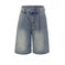 retro pleated denim shorts | wide leg denim shorts | straight cut denim shorts | ultrasonic cleaning