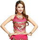 sequined dance top | chili red bra top | stretchable dance costume | ultrasonic cleaning