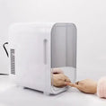 skincare refrigerator with mirror | portable beauty fridge | compact cosmetic cooler | ultrasonic cleaning