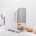 skincare refrigerator with mirror | portable beauty fridge | compact cosmetic refrigerator | ultrasonic cleaning