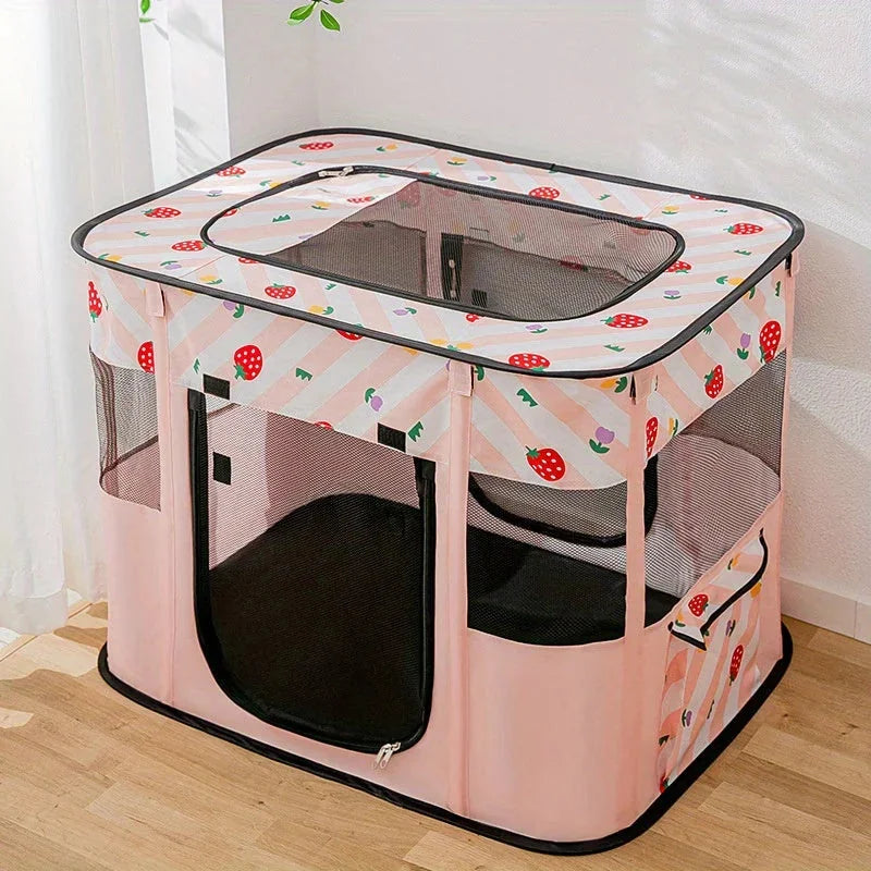 foldable pet playpen | portable dog crate for travel | collapsible cat kennel | ultrasonic cleaning