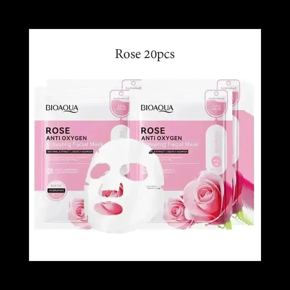 20pcs BIOAQUA Snail Hyaluronic Acid Face Mask skincare Moisturizing Anti Wrinkle Whitening Facial Masks Face Skin Care Pro...