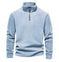 Fashion Personality Stand-collar Zippered Sweatshirt With Fleece Winter Casual Pullover Top Men's Clothing M - available s...