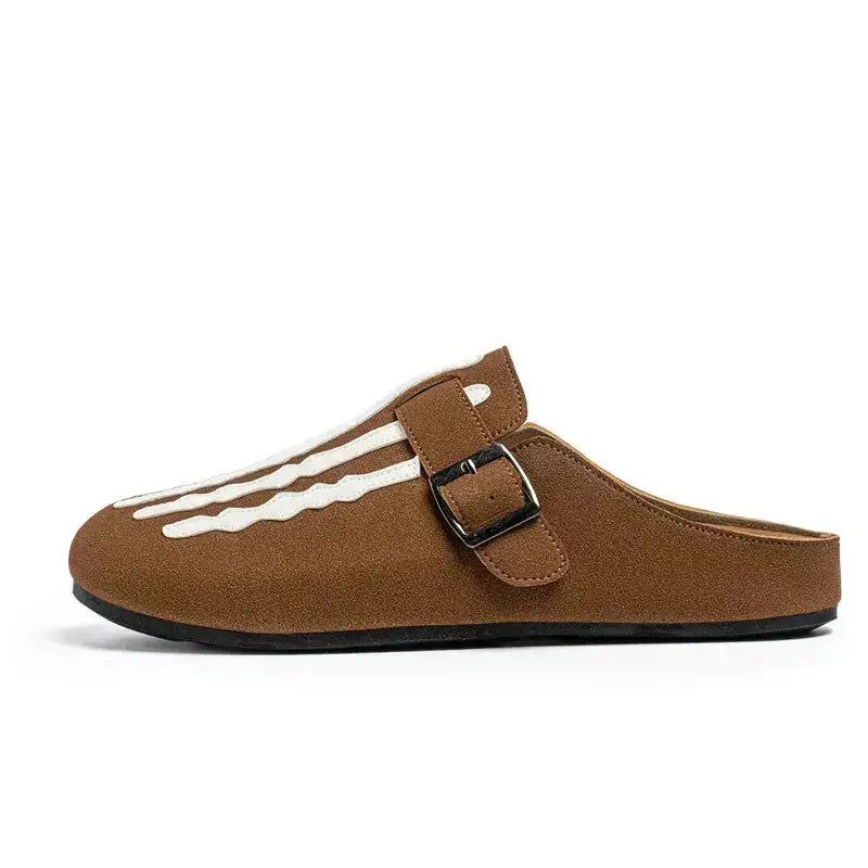 Men's Low-top Half Slippers Slip-on Lofter Board Shoes Meifu Market