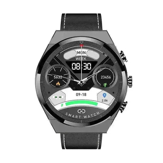 2-in-1 Bluetooth Earbuds Smartwatch - Heart Rate Monitor with Wireless Calling & Fitness Tracking Black Steel Belts - avai...