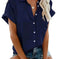 polyester v-neck shirt | white work shirt with pockets | durable polyester fabric | energy saving