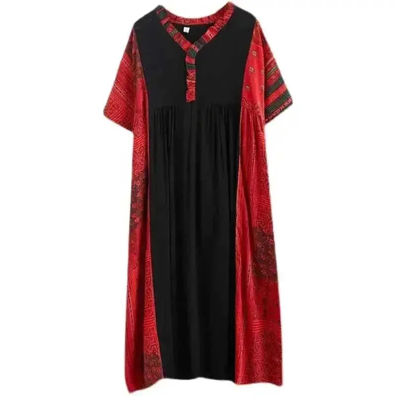 Bohemian Hippie Maxi Dress - Cotton Long Dress Women Vintage Boho - Meifu Market