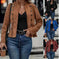 Double-row Metal Buckle Deerskin Velvet Retro Long-sleeved Coat Meifu Market