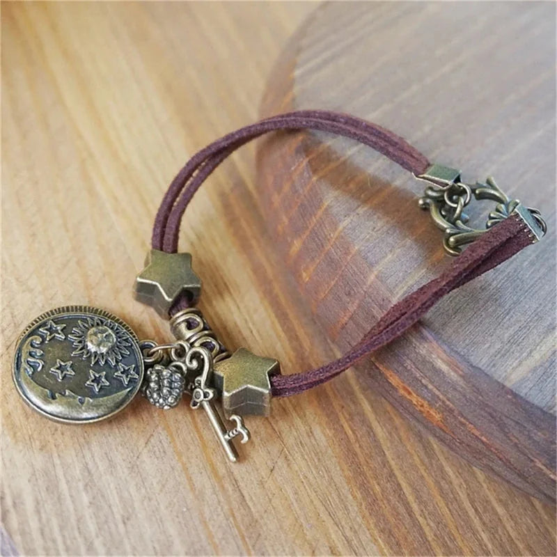 vintage tribal necklace | boho leather jewelry | double layered braided necklace | ultrasonic cleaning