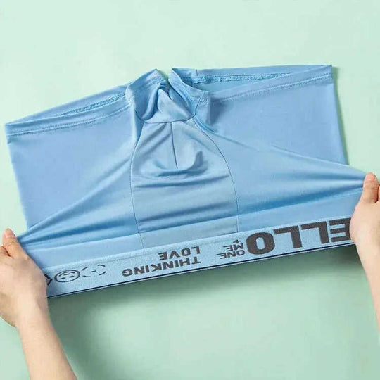Ice Silk Men's Boxer Briefs - Breathable Cooling Underwear XXXXL - styled ice silk men's boxer briefs photo