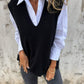 Women's V-neck Knitted Sweater Vest Meifu Market