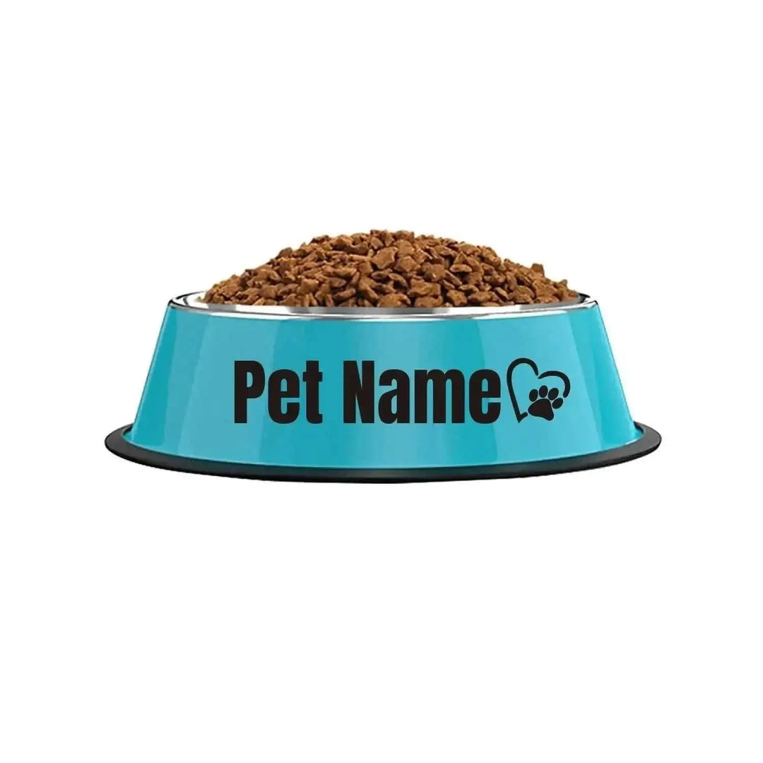 Customizable Stainless Steel Dog Bowl, Non-Slip Pet Food and Water Bowl with Personalized Name for Dogs Red-crown - color ...