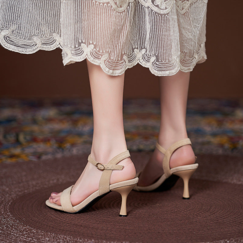 Women's Comfortable Small Size Sandals With Simple High Heel Strap Meifu Market
