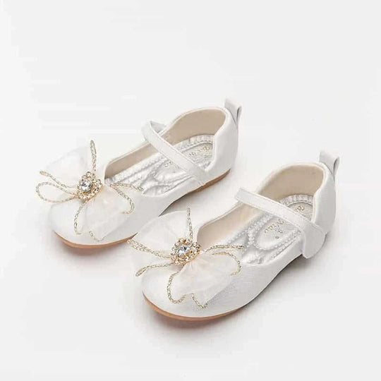 cute bow flat shoes | rhinestone embellished flats | soft sole baby shoes | energy saving