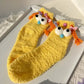 Cute Big Eyes Bunching Socks Thick Mid-calf Length Socks meifu market