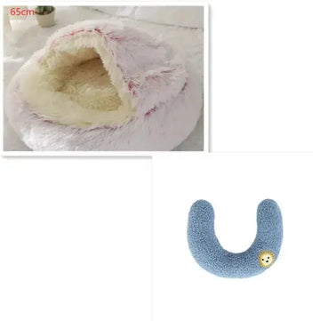 2 In 1 Dog And Cat Bed Pet Winter Bed Round Plush Warm Bed House Soft Long Plush Pets Bed Pet Products Meifu Market