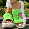 Platform Sandals Summer Braided Knit Hollow Open Toe Slipper Sandals - Anklet Not Included Meifu Market